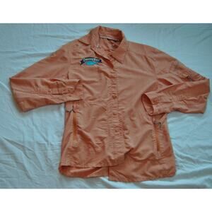 Turneffe Flats Simms Cor 3 Long Sleeve Button Down Orange